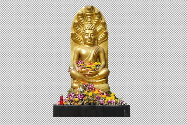 PSD makha asanaha visakha bucha day goldene buddha-statue