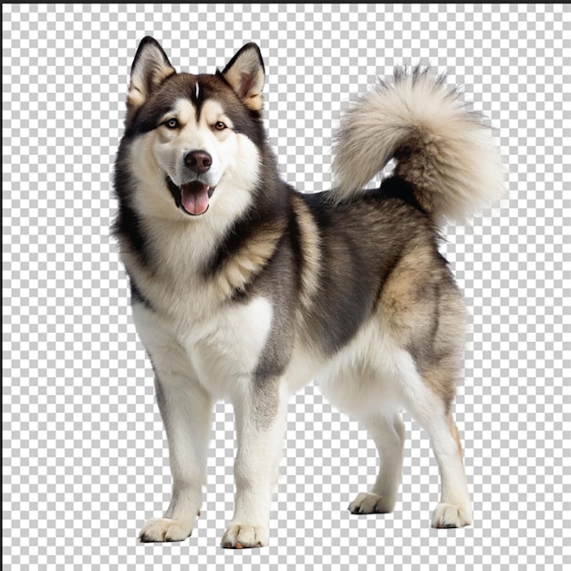 PSD le malamute d'alaska sur fond blanc