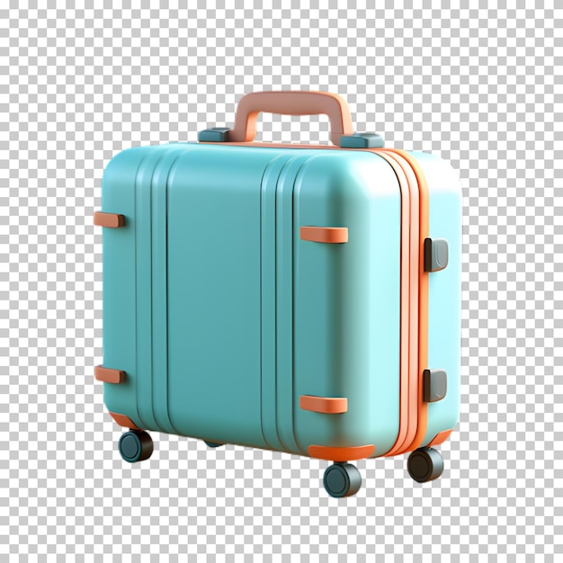 PSD maleta de desenho animado 3d em png isolada em fundo transparente