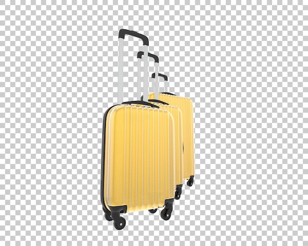 Maleta de viagem isolada no fundo ilustração de renderização 3D