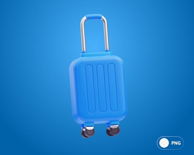 maleta, viaje, 3d, ilustración