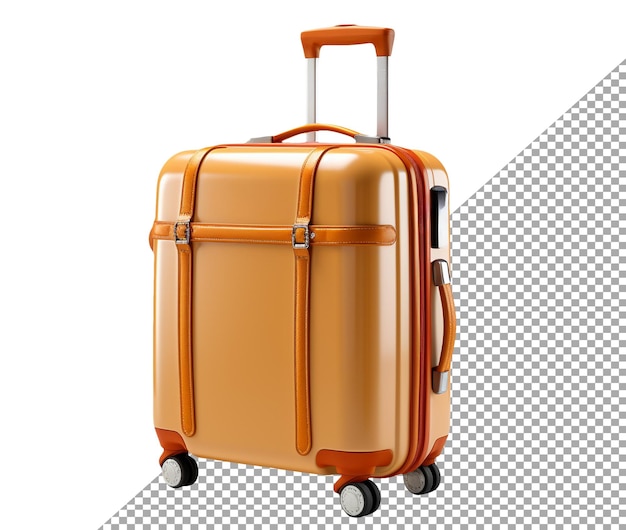 Una maleta de viaje con fondo transparente.