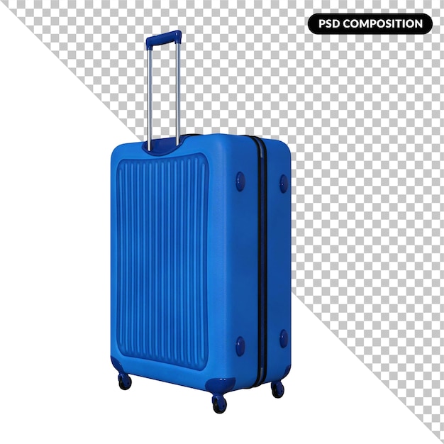 PSD maleta para viajes aislados 3d render