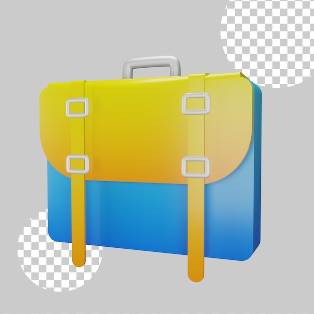 maletín 3d ilustración