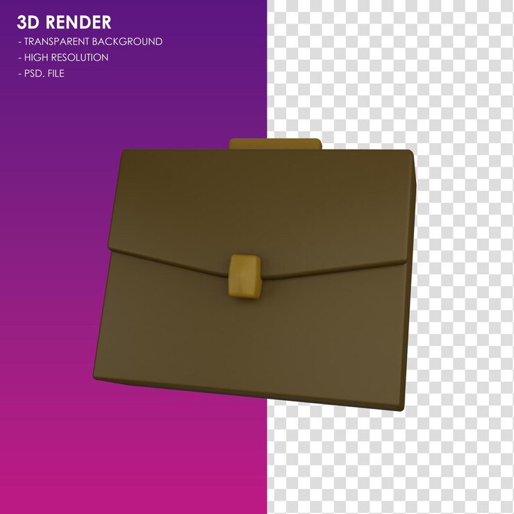 PSD maletín con icono en 3d