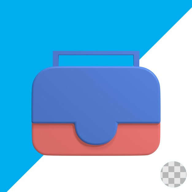 maletín de oficina icono 3d