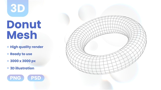 Malla de rosquilla 3D