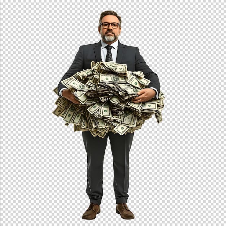 PSD man holding cash money