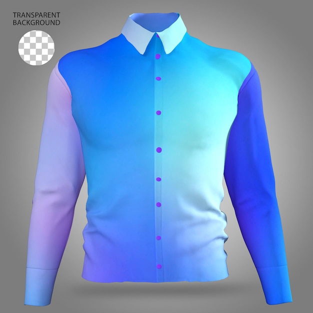 PSD man shirt dress mode isolée illustration rendue en 3d