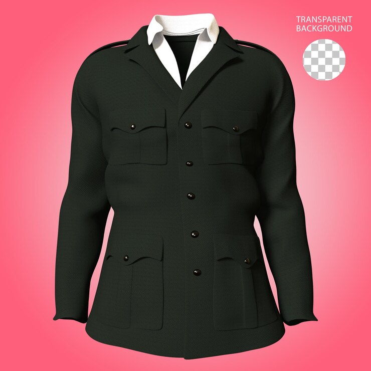 PSD man suit jacket old style fashion isolated 3d rendered illustration