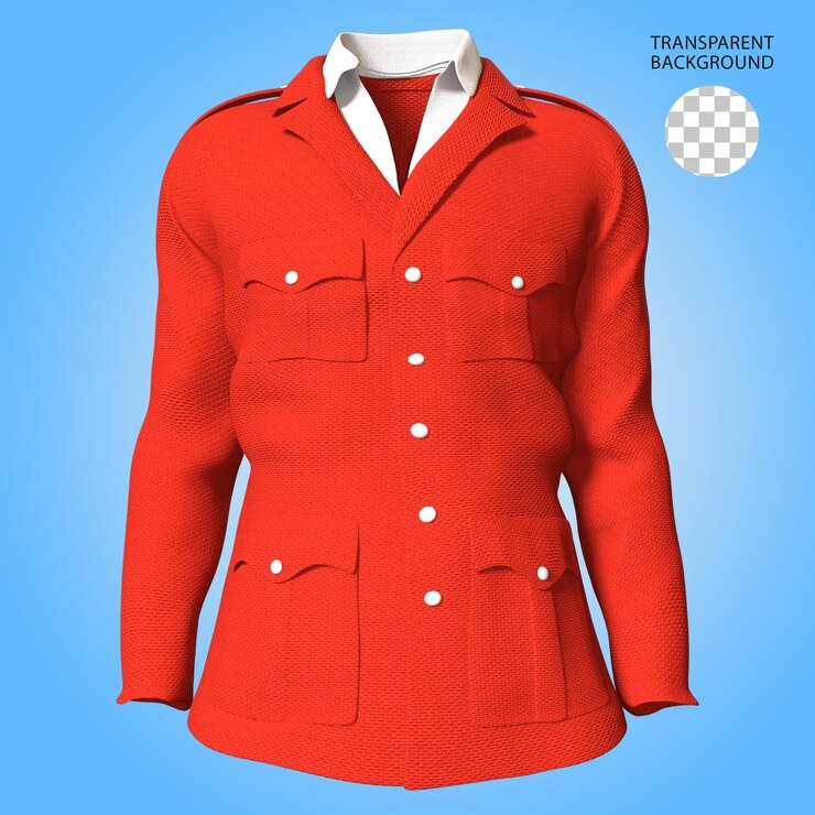 PSD man suit jacket old style fashion isolated 3d rendered illustration