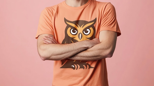 man tshirt orange mockup