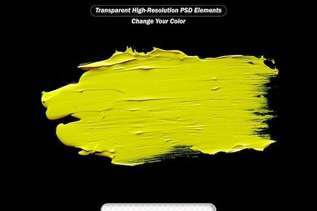 PSD mancha amarilla de pintura al óleo en el negro