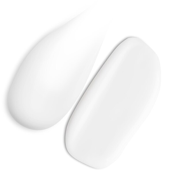 Una mancha de crema blanca sobre un fondo vacío