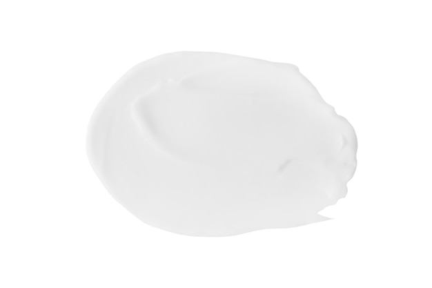 Una mancha de crema cosmética blanca sin sombras y sin fondo PNG