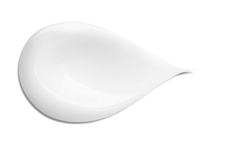 PSD una mancha de crema en un fondo en blanco