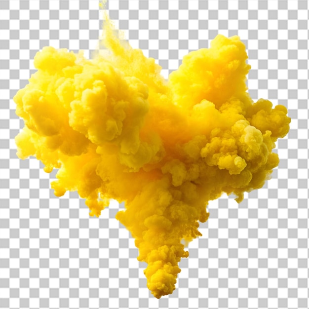 PSD mancha de fumaça de pigmento amarelo png