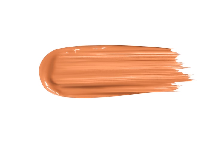 PSD una mancha de fundamento facial es de color marrón png aislado