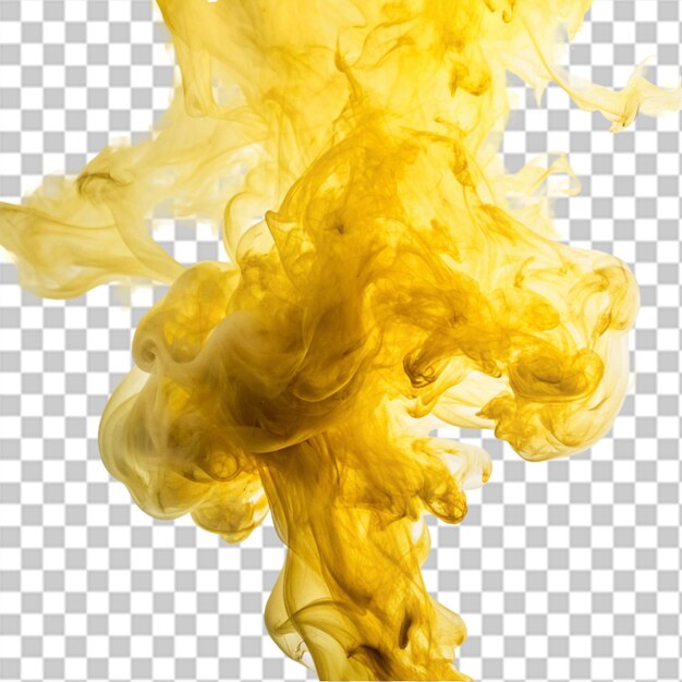 PSD mancha de humo de pigmento amarillo png