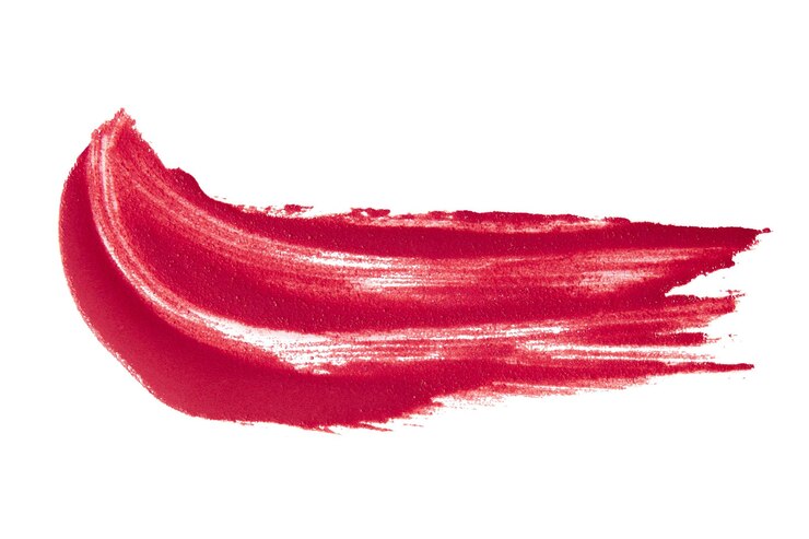 PSD una mancha de lápiz labial líquido rosado en fondo vacío