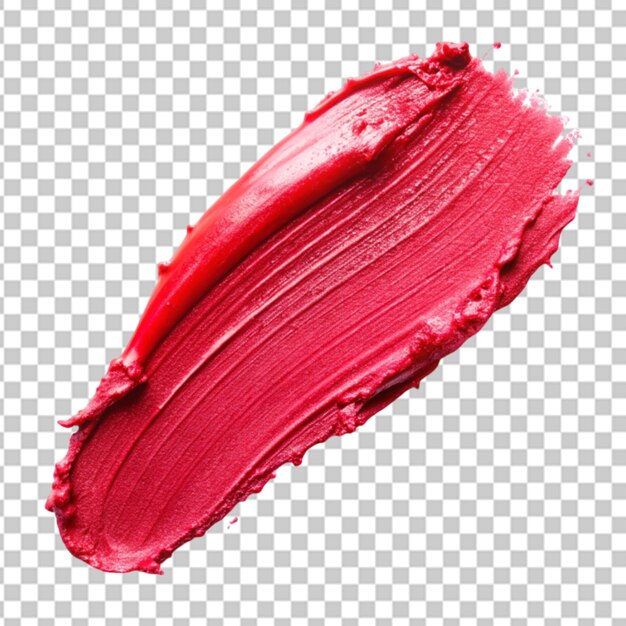 Mancha de lápiz labial o cosméticos en un fondo transparente
