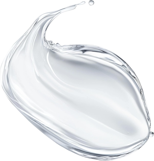 Mancha transparente de crema hidratante aislada sobre un fondo blanco Producto cosmético para el cuidado de la piel