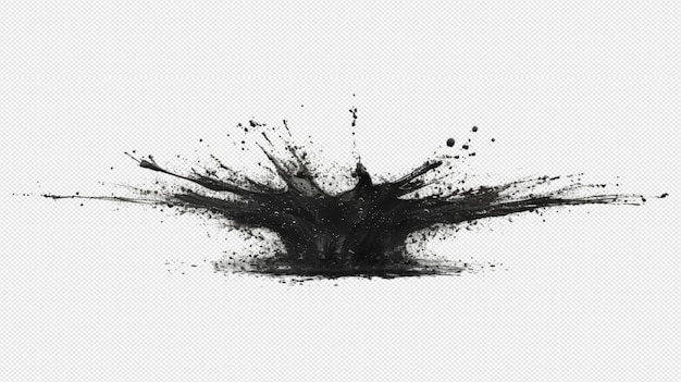 Manchas de tinta en un fondo transparente