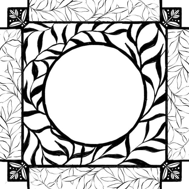 Mandala à charpente florale