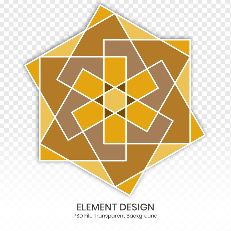 PSD mandala element background with shapes