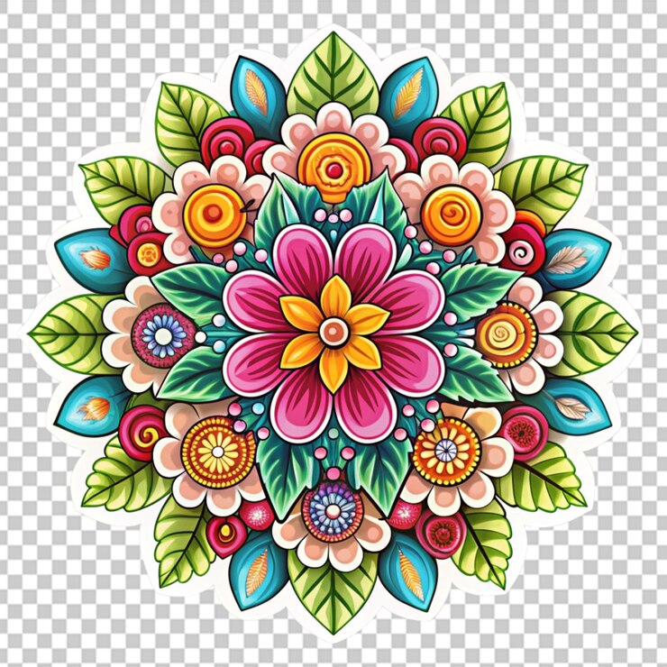 PSD mandala de flores