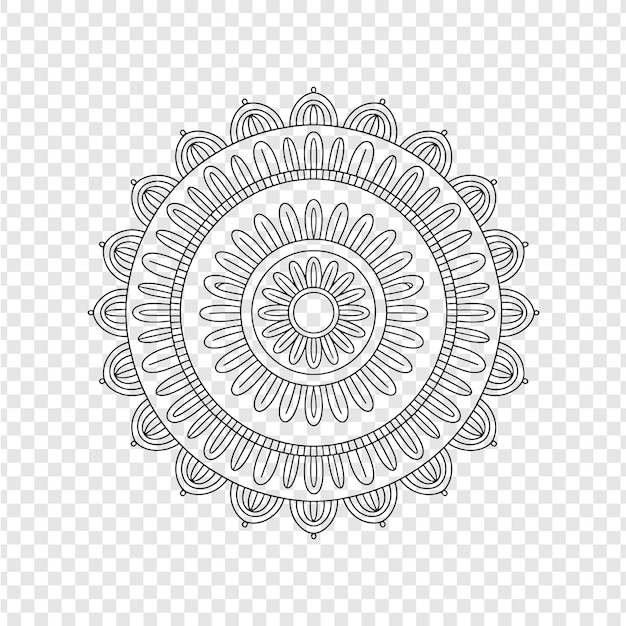 mandala preta e branca