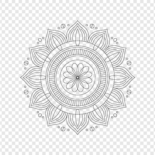 mandala preta e branca