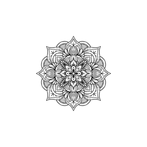 Mandala sencillo fondo de la boda floral