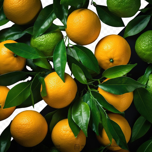 PSD mandarina con hojas vendida en el mercado