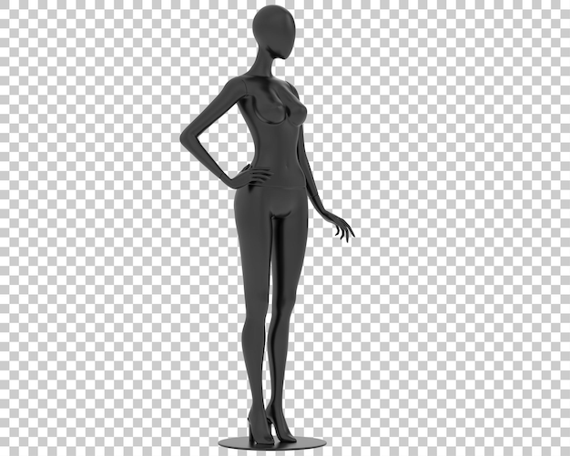 PSD manequim feminino na ilustração de renderização 3d de fundo transparente