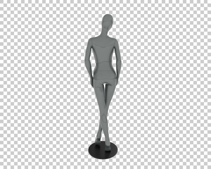 PSD manequim isolado em fundo transparente ilustração de renderização 3d