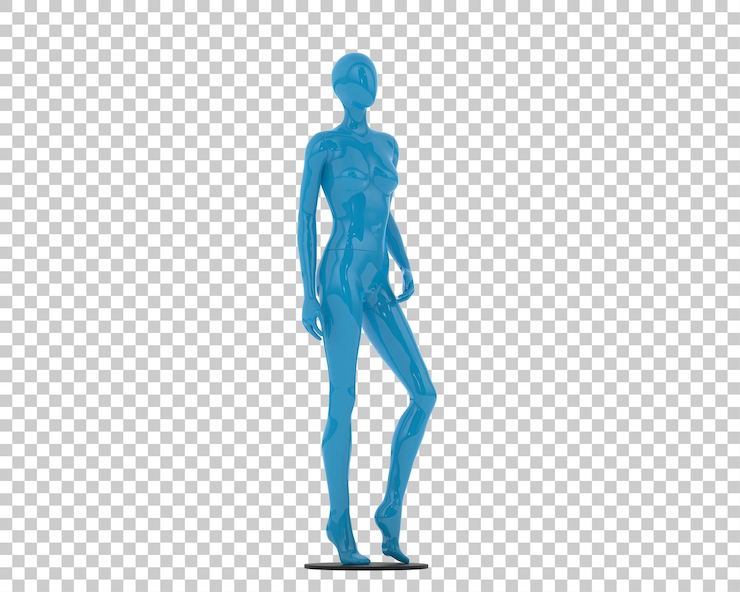 PSD manequim isolado em fundo transparente ilustração de renderização 3d