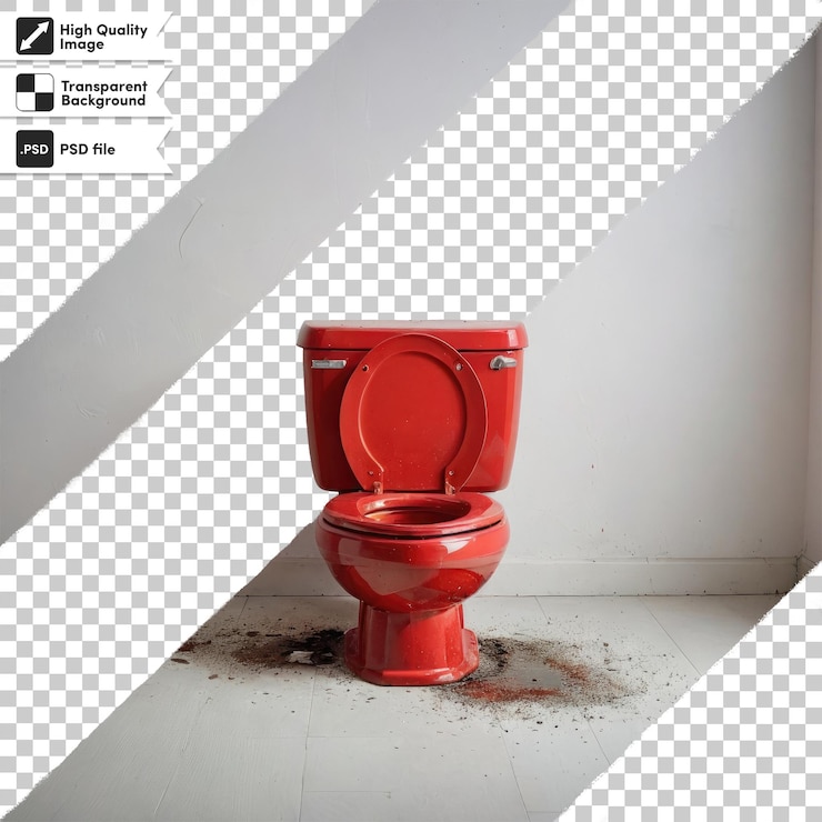 PSD mangkuk toilet psd di kamar mandi dengan latar belakang transparan dengan lapisan masker yang bisa diedit