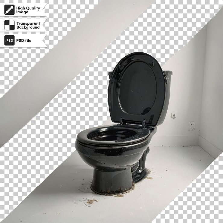 PSD mangkuk toilet psd di kamar mandi dengan latar belakang transparan dengan lapisan masker yang bisa diedit