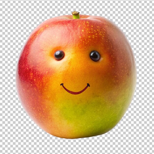 un mango alegre y sonriente aislado sobre un fondo blanco