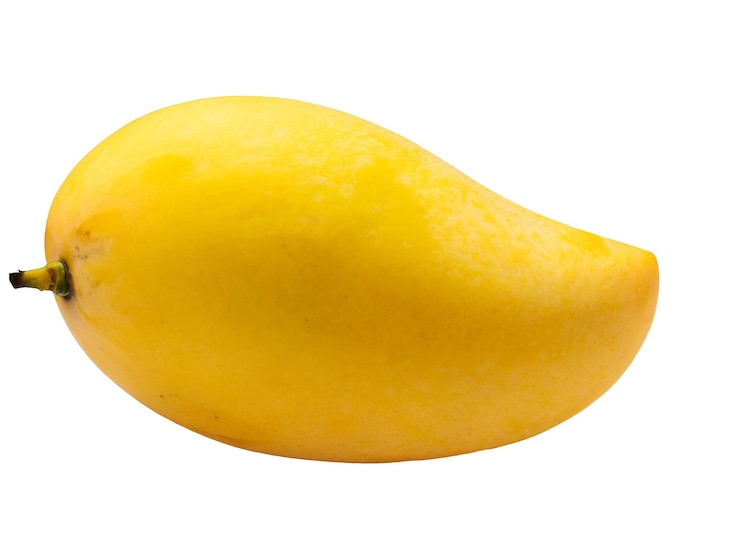 PSD mango amarillo en capa alfa