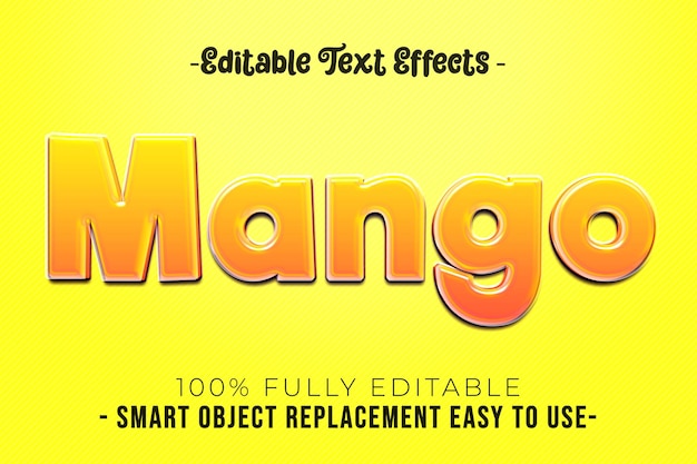 Mango bearbeitbarer Text Effekt