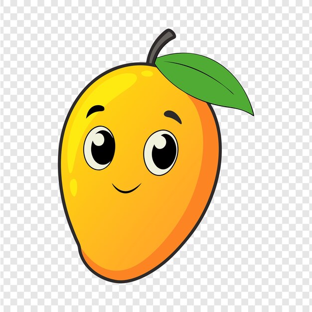 Un mango con una cara sonriente en su superficie IA