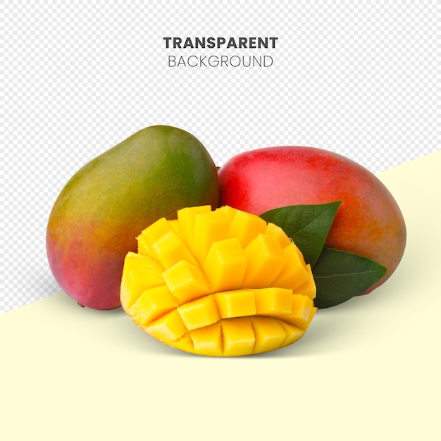 Mango Fruit Transparent Background Psd Mockup