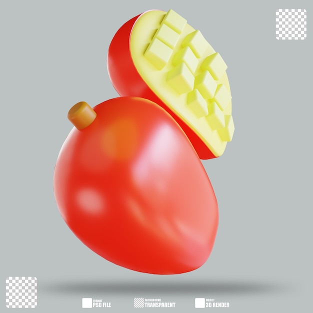 PSD mango de ilustración 3d 3