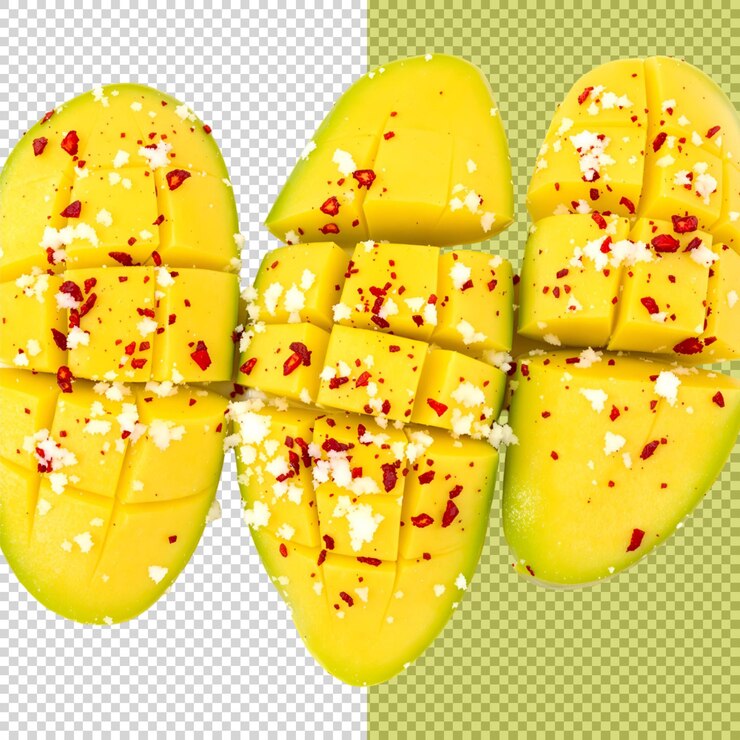 PSD mango maduro y fresco aislado sobre un fondo transparente