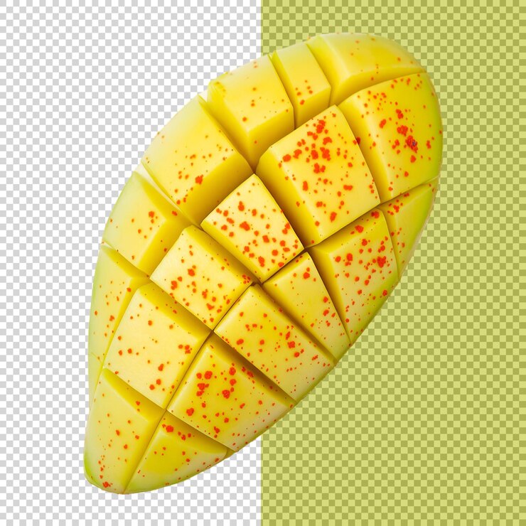 PSD mango maduro y fresco aislado sobre un fondo transparente