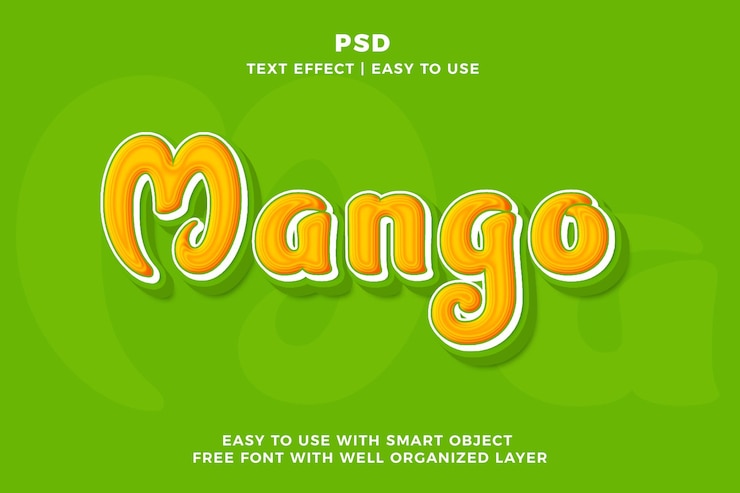 PSD mango text-effekt - psd einfach zu benutzen freie schriftart