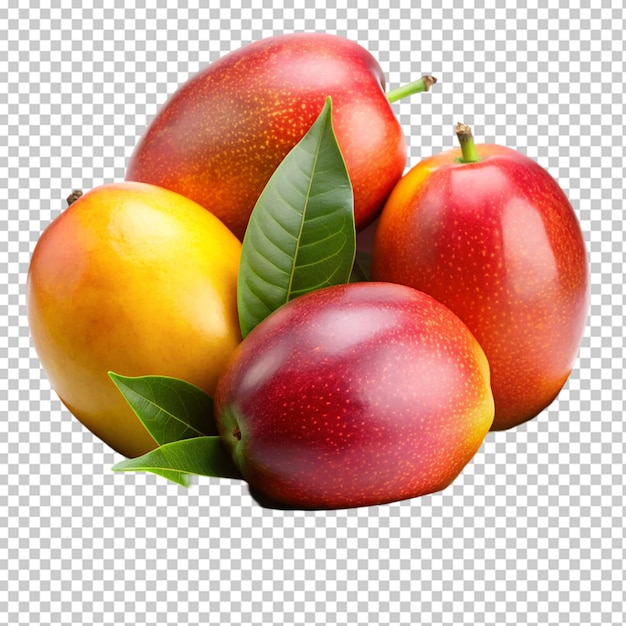 Mango with half slices falling or floating