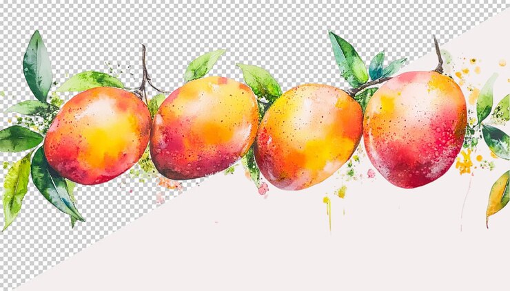 PSD mangos sobre un fondo transparente